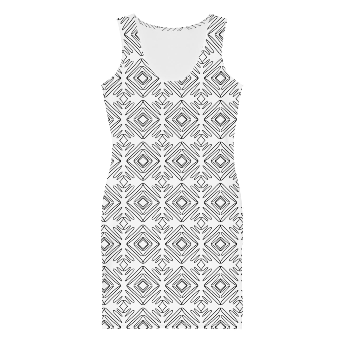 Abstract Pattern Cut & Sew Dress