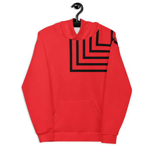 Red Abstract Pattern Hoodie
