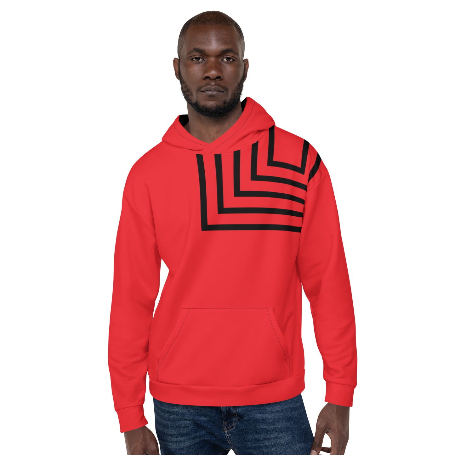 Red Abstract Pattern Hoodie