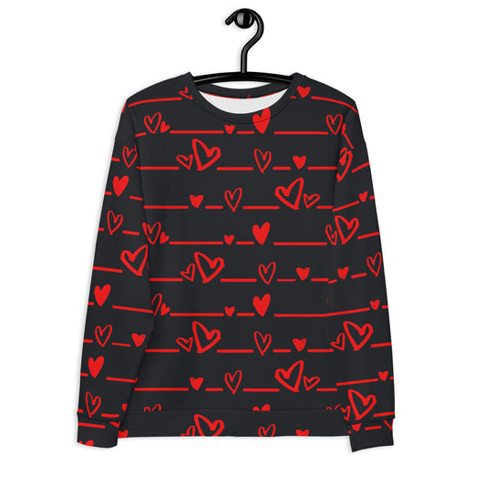 Heart Pattern Sweatshirt