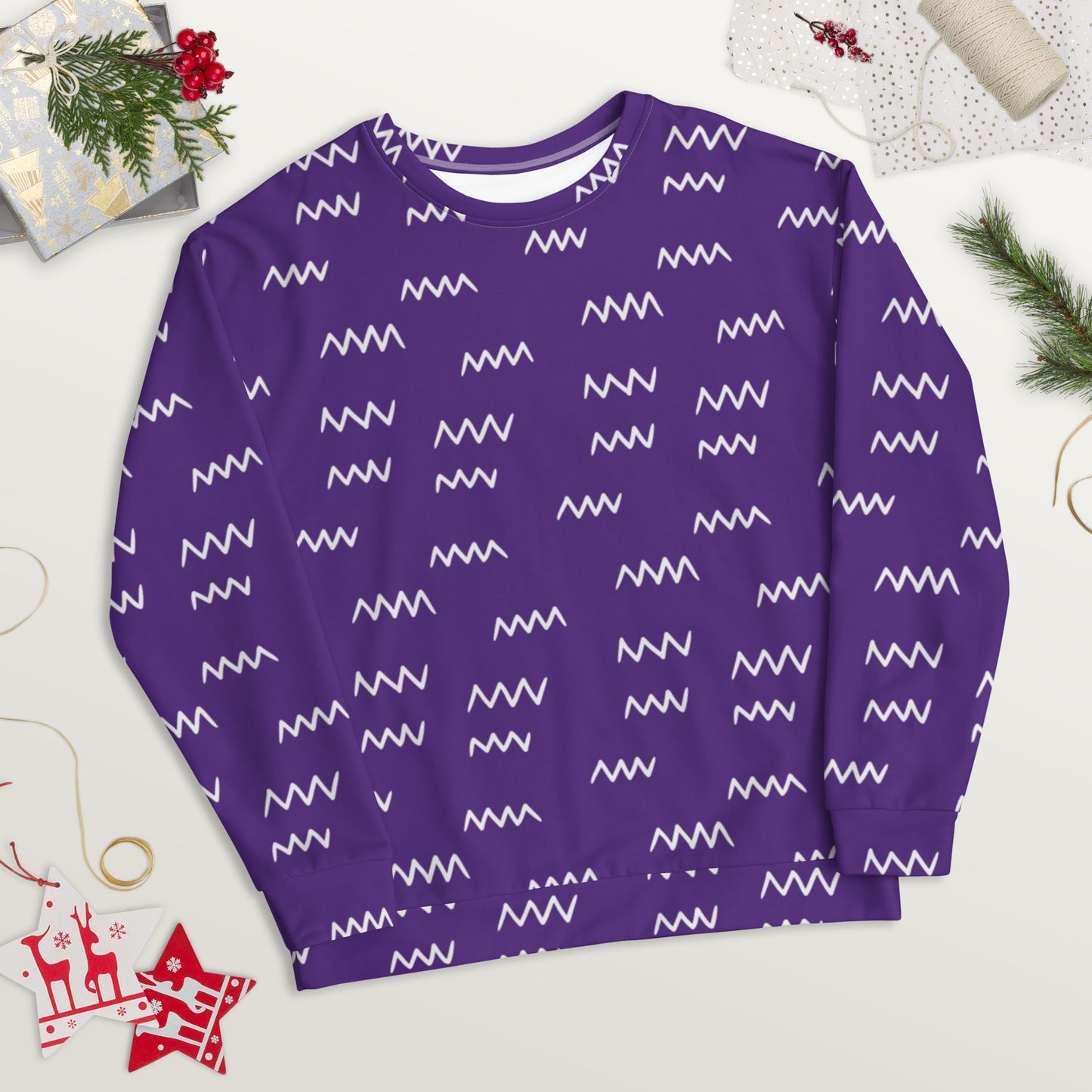 Pattern Purple Sweatshirt