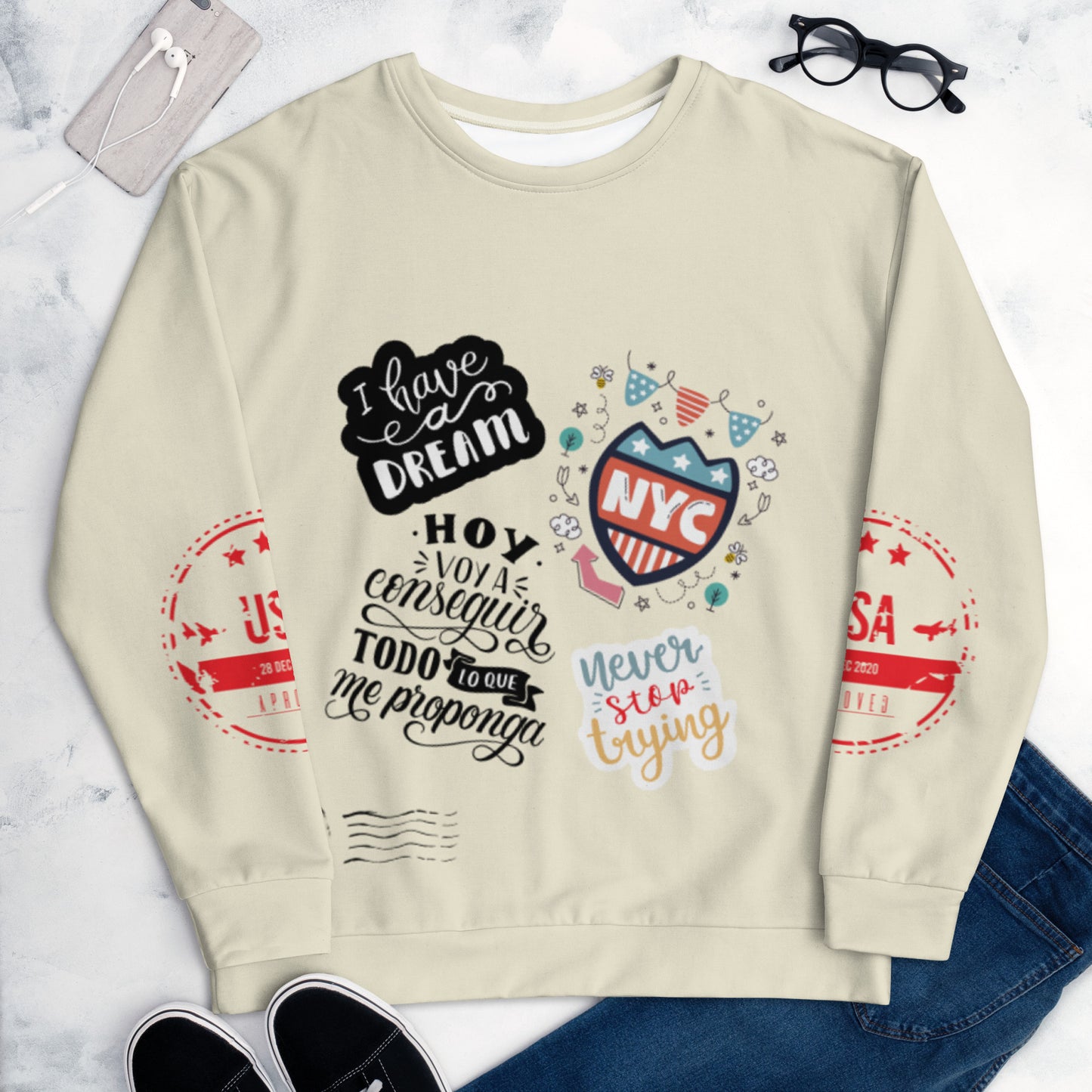 Slogan Graphic Sweatshirt