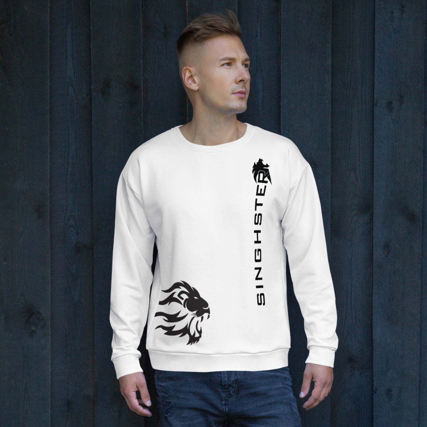 Lion Graphic Drawstring Sweatshirt
