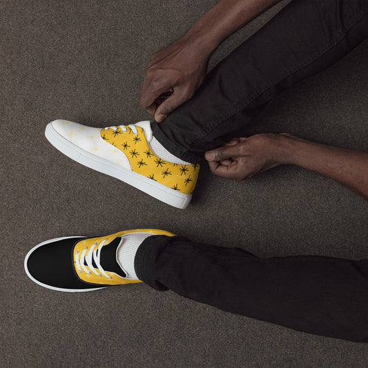 Yellow Lace-Up Canvas Shoes