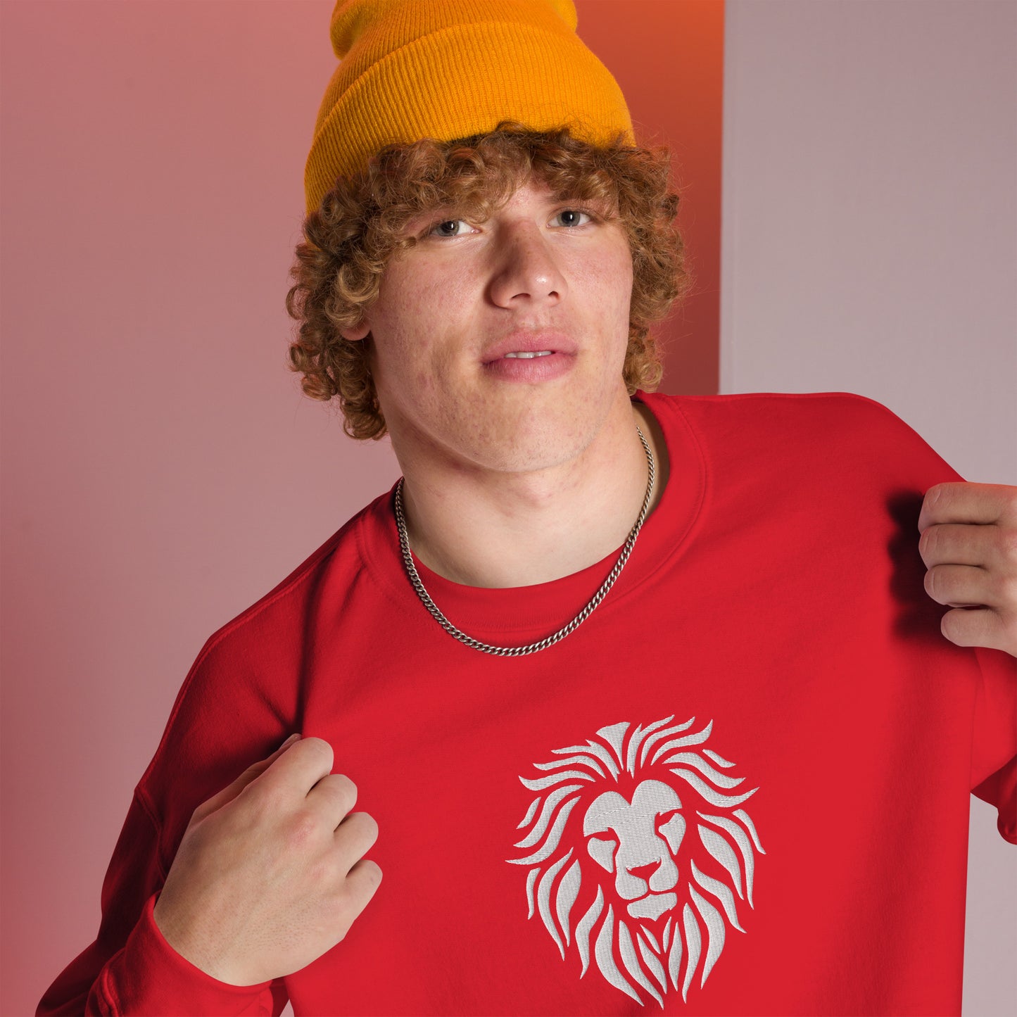 Gildan Lion Embroidered Sweatshirt