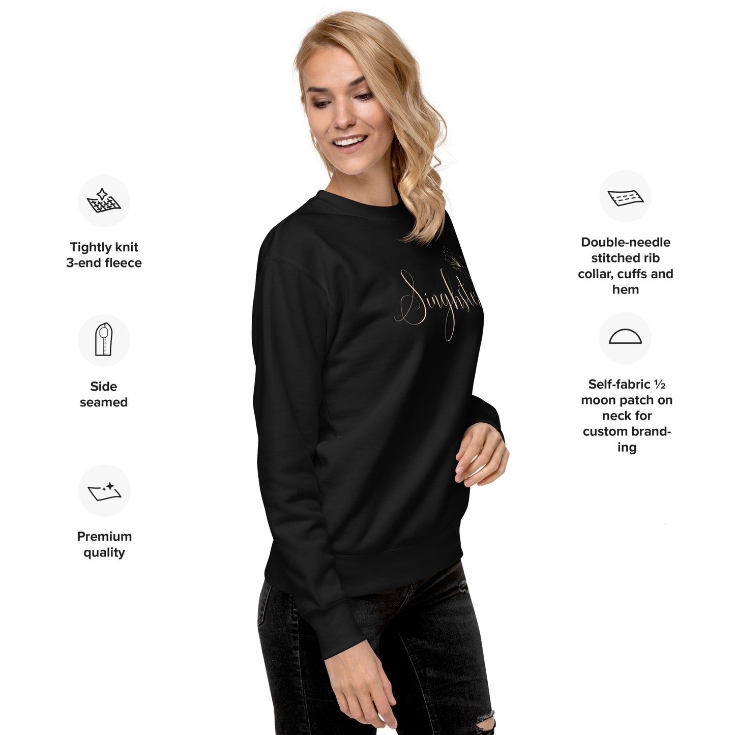 Black & Gold Aesthetic Premium Sweatshirt
