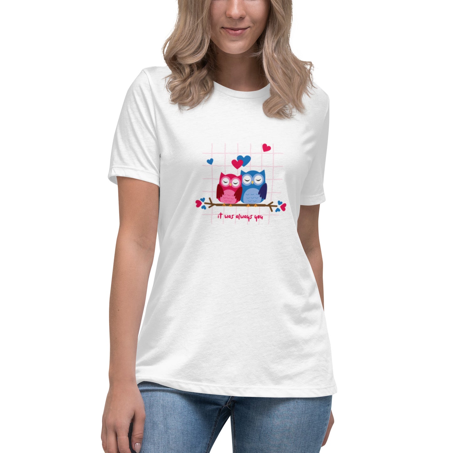 Pink Blue Illustration T-Shirt
